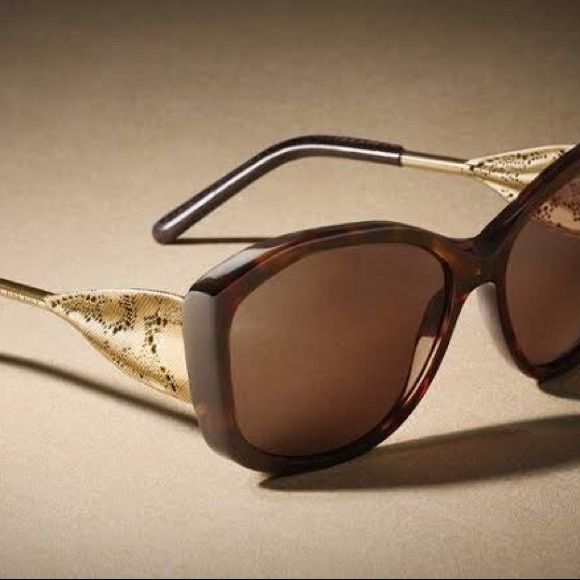 New!Original&Authentic Burberry Gabardine Collection Sunglasses Fine GoldDesign - Picture 3 of 8
